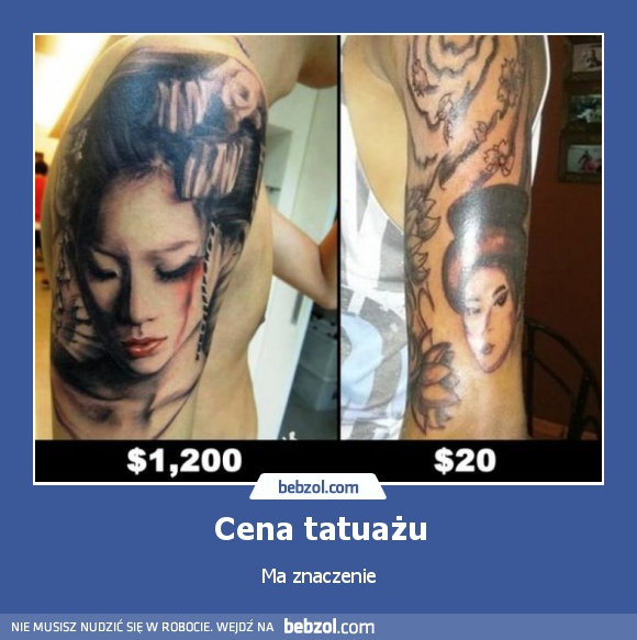 Cena tatuażu