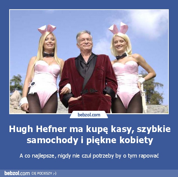 Hugh Hefner ma kupę kasy, szybkie samochody i piękne kobiety