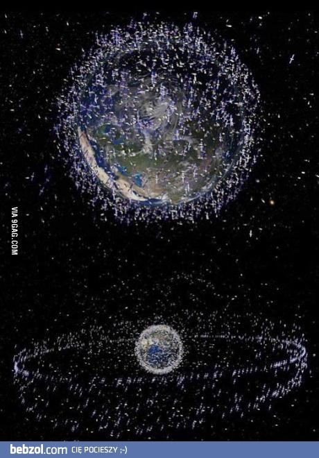Widok na satelity otaczające Ziemię