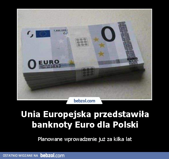 Unia Europejska przedstawiła banknoty Euro dla Polski