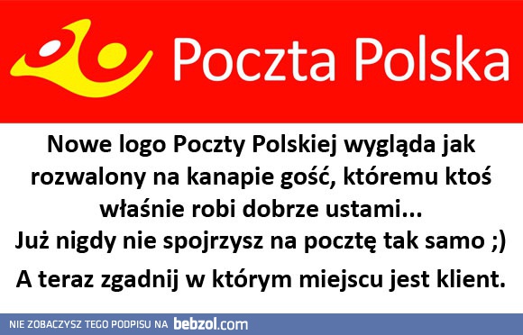 Nowe logo Poczty Polskiej wygląda jak...