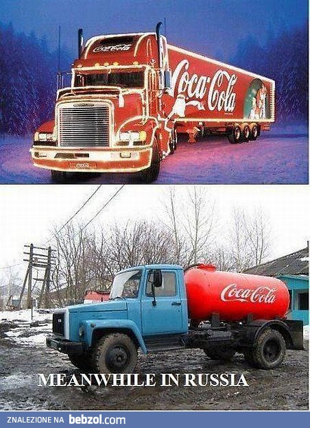 Rosyjska ciężarówka Coca-Coli