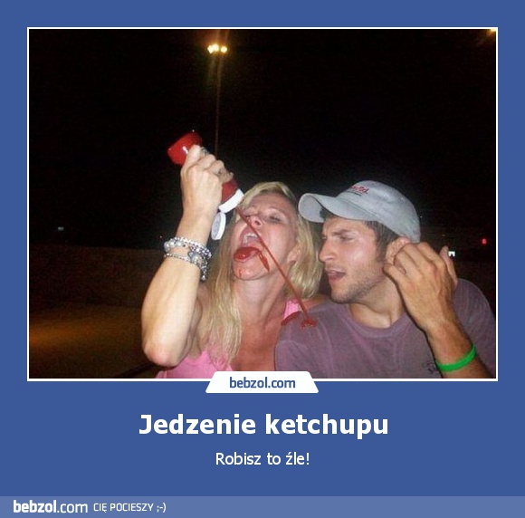 Jedzenie ketchupu