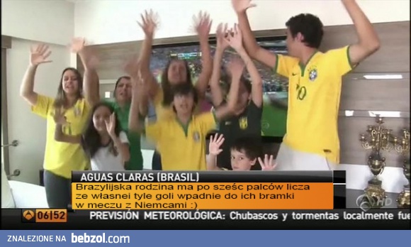 Brazylijczycy wiedzieli ile padnie goli w półfinale :)