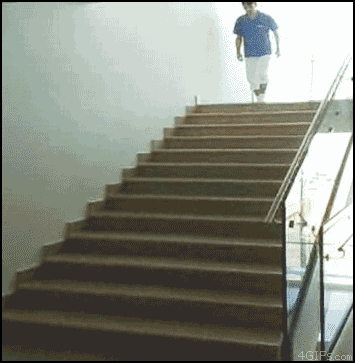 Po schodach zjeżdżam tak