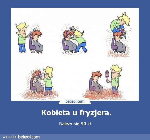 Kobieta u fryzjera.