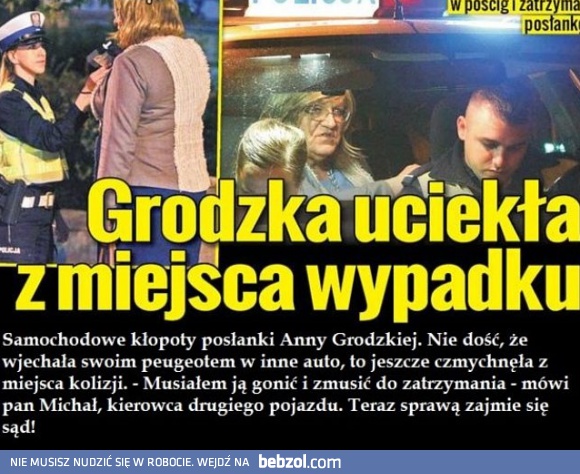 Uciekła z miejsca wypadku