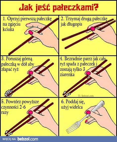 Jak jeść pałeczkami - instrukcja obrazkowa