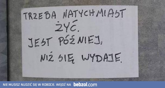 Trzeba żyć!