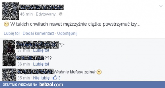 Nawet mężczyzna nie powstrzyma łez