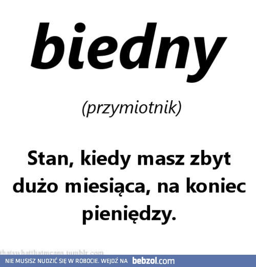 Biedny - definicja