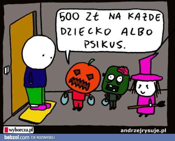 500 zł albo psikus