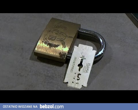 Przeciął kłódkę żyletką!