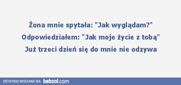 Żona mnie spytała