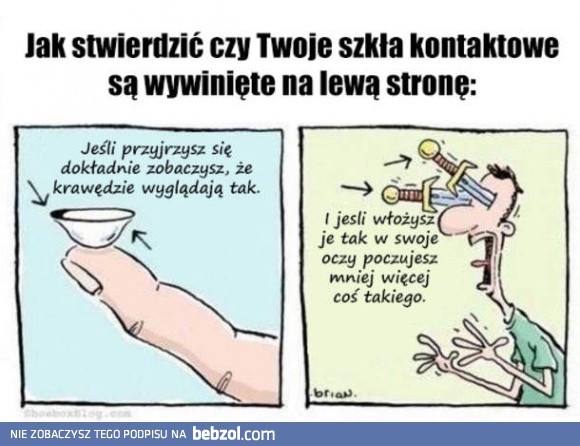 Jak sprawdzić czy soczewki kontaktowe nie są na lewą stronę