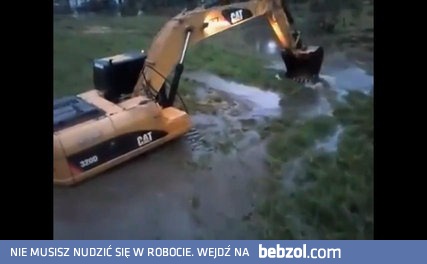 Łowienie ryb za pomocą koparki