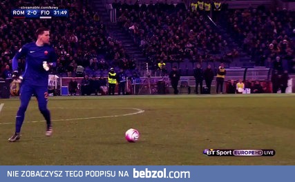 Odważne zagranie Wojtka Szczęsnego w meczu Roma - Fiorentina