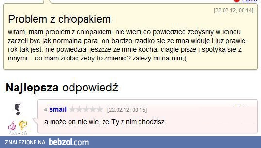 Problem z chłopakiem