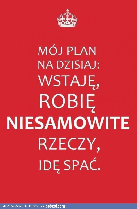 Plan na dziś