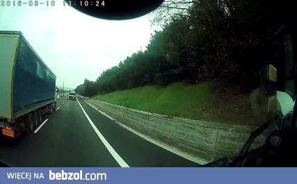 Tak kończy się zatrzymanie na lewym pasie autostrady