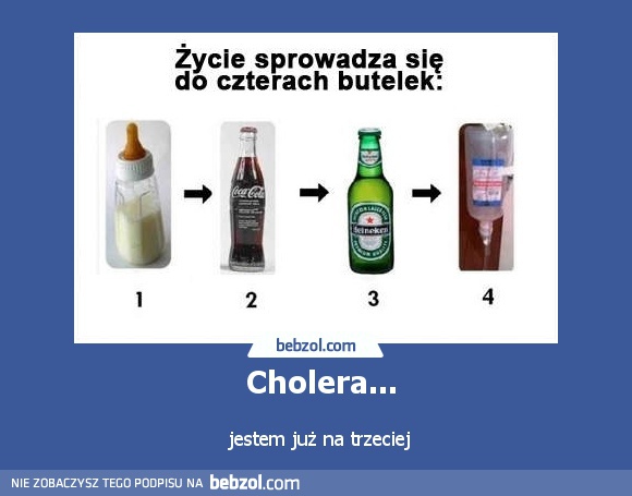 Życie sprowadza się do 4 butelek