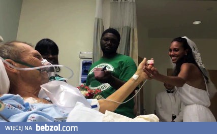 Panna młoda odwiedza umierającego ojca w szpitalu...