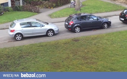 Różowy ucieka przed wiewiórką