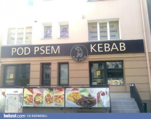 Kebab pod psem życzy smacznego