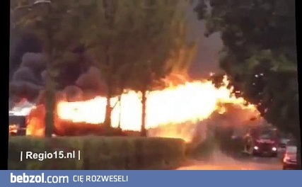 Jak płonie autobus na gaz?