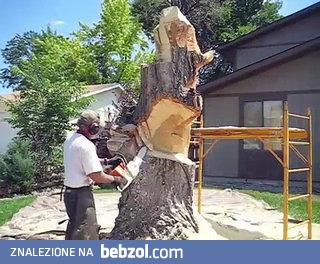 Niezwykłe rzeźby wycinane w drewnie