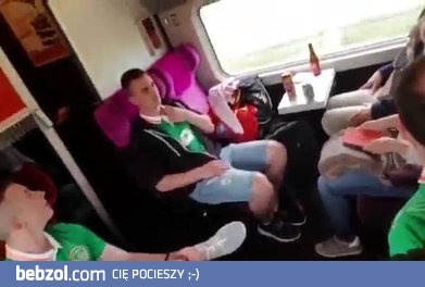 Irlandzcy kibice w drodze na mecz