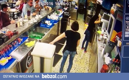 Kelnerka, która popisała się świetnym refleksem