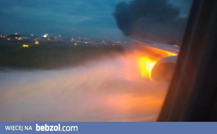 Silnik samolotu singapurskich linii lotniczych