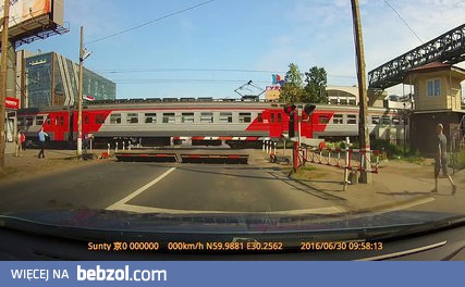 Rowerzysta vs przejazd kolejowy 