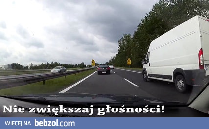 Szeryf drogowy próbujący zajechać innym drogę