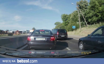 Szeryf na starej A4 przed Łańcutem