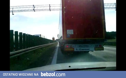 A4 - szeryf TIR blokuje lewy pas