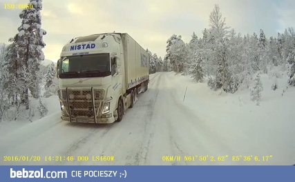 Ice road trucking in west Norway