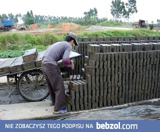 Produkcja cegieł w Chinach