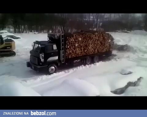 Szybki rozładunek drewna