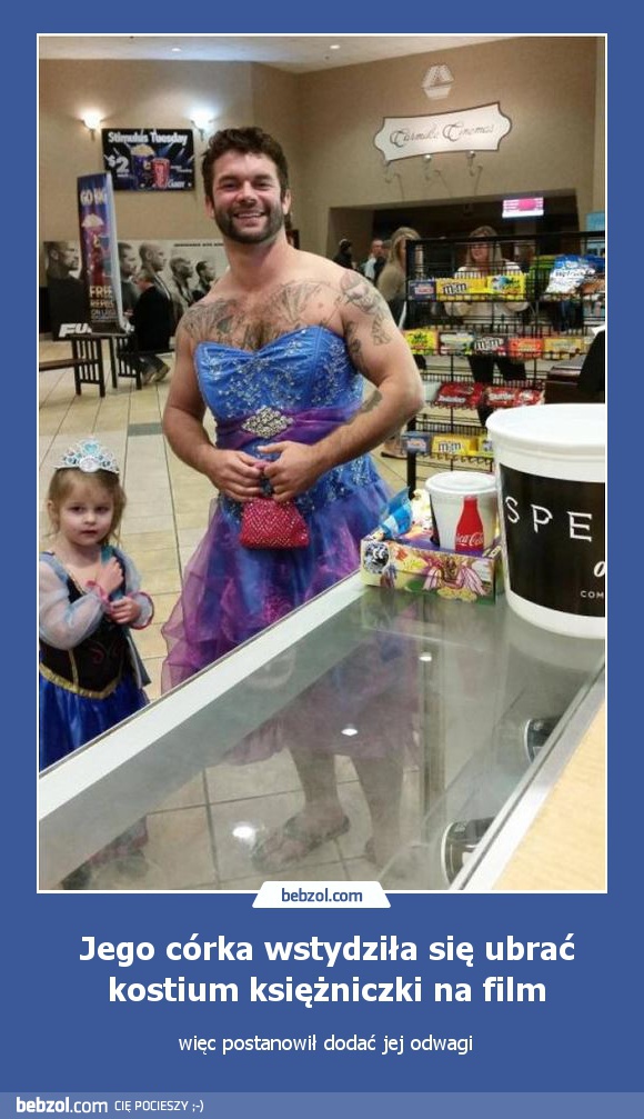 Jego córka wstydziła się ubrać kostium księżniczki na film