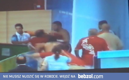 Bijatyka po walce zapaśniczej na olimpiadzie