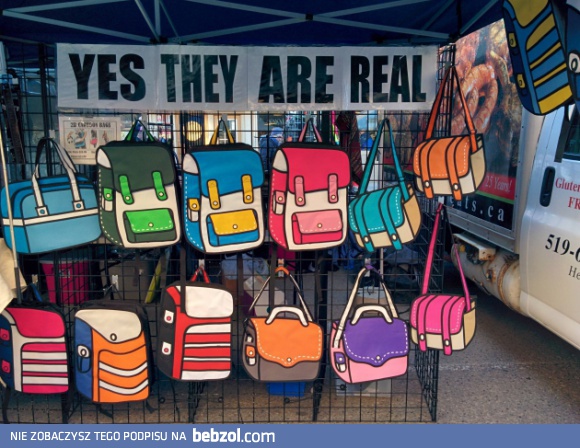 Plecaki i torby które wyglądają jak z kreskówki