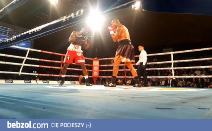 Czarnoskóry Adam Małysz w bokserskich rękawicach nokautuje 