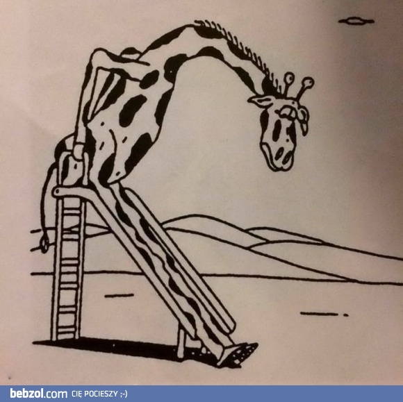 Zjeżdżalnia nie dla żyrafki