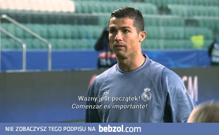 Co Cristiano Ronaldo mówił podczas meczu z Legią ?