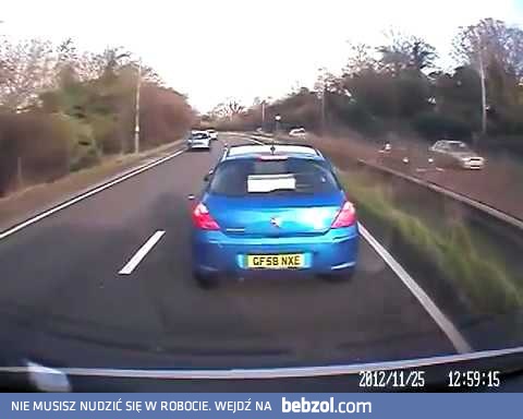 Testowanie hamulców na autostradzie