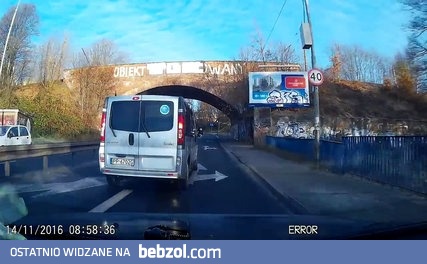 Agresywny kierowca busa