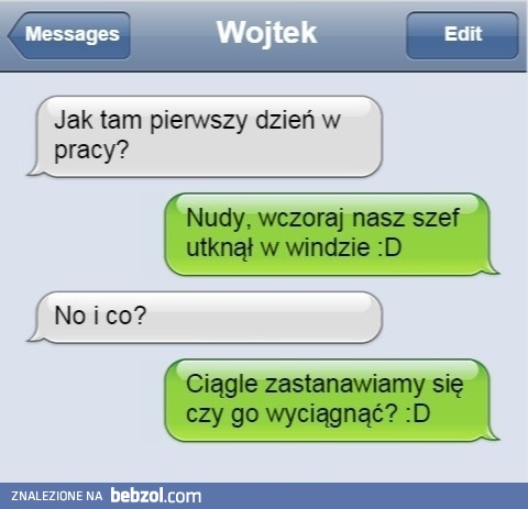 Pierwszy dzień w pracy