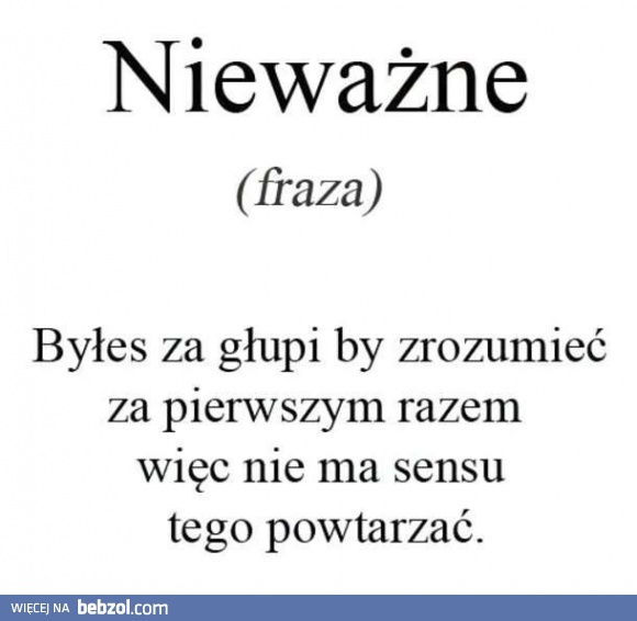 Nieważne - definicja